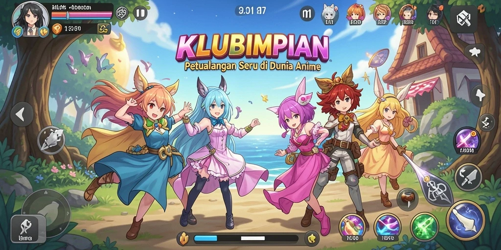 Gameplay seru KLUBIMPIAN dengan karakter anime favorit.