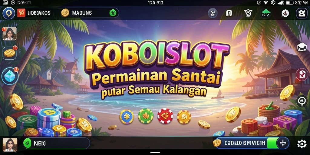Tampilan gameplay KOBOISLOT yang menarik dan penuh warna.