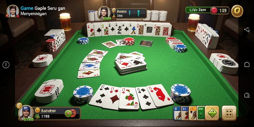 Tampilan menarik dari gameplay Gaple di LI789.
