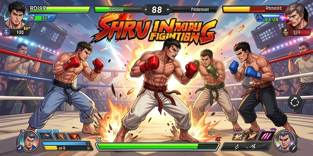 Tampilan aksi seru dalam permainan Fighting RDI88.