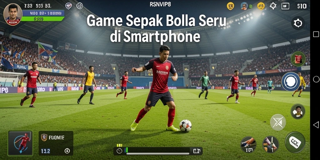 Tampilan gameplay menarik dalam RSNVIP8 dengan aksi sepak bola seru.